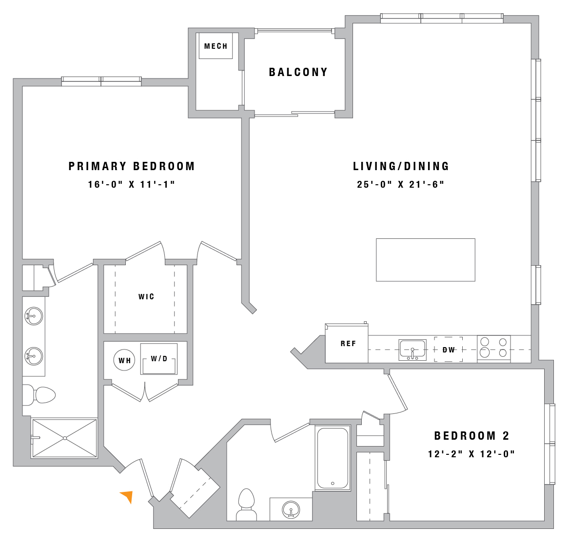 2B3 floor plan